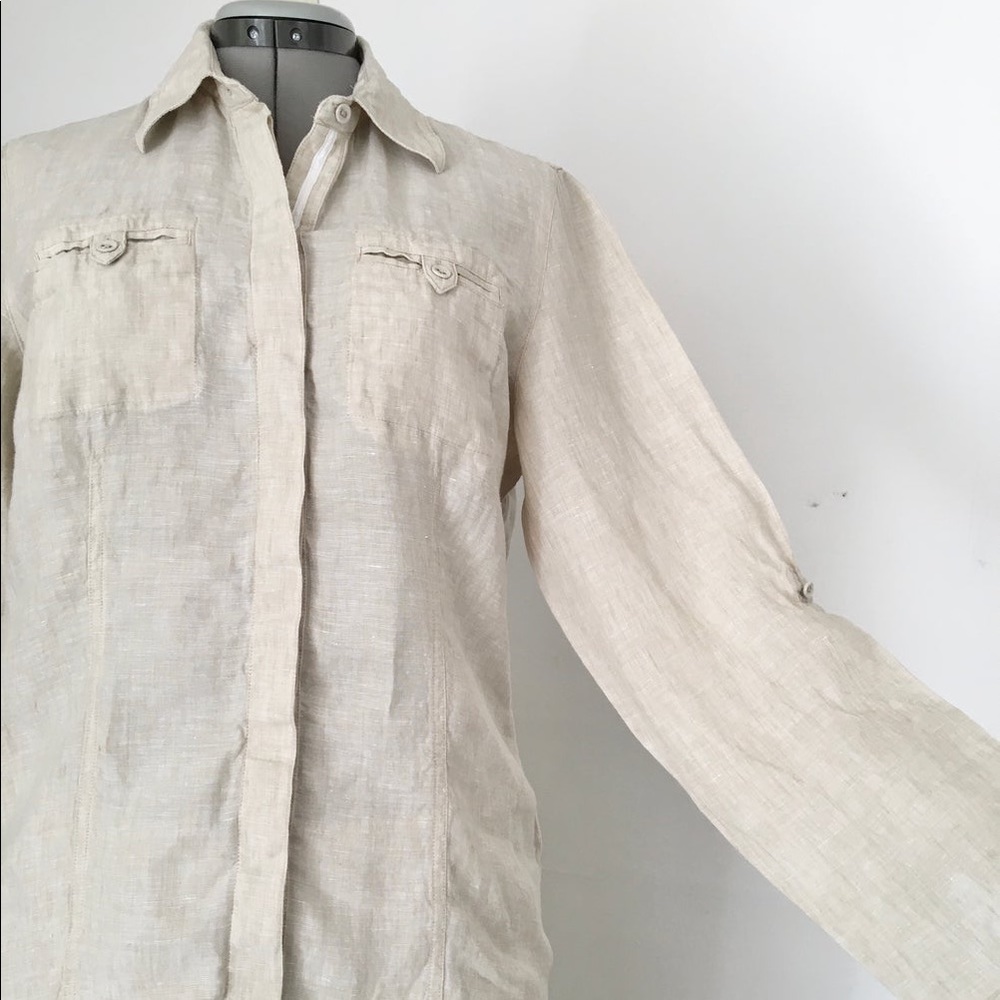 Foxcroft tailored linen shirt